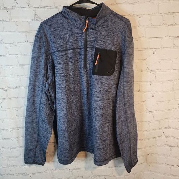 Men's Ruff Hewn "Adventure Tech" zip-up fleece sweater, size XL - Picture 1 of 4